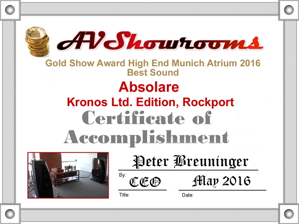 Absolare High-End 2016 Award